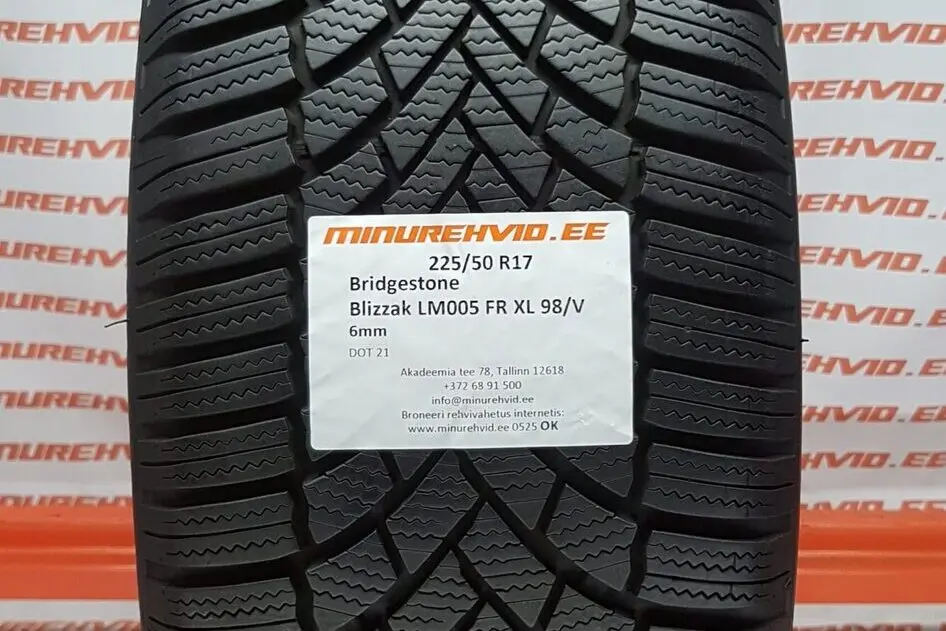 Подержанный нешипованная шина 225/50R17 Bridgestone Blizzak LM005 FR XL 98/V