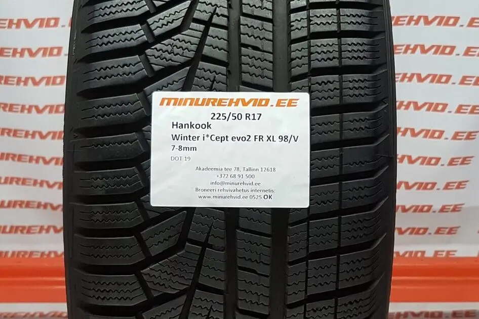 Подержанный нешипованная шина 225/50R17 Hankook Winter i*Cept Evo 2 FR XL 98/V