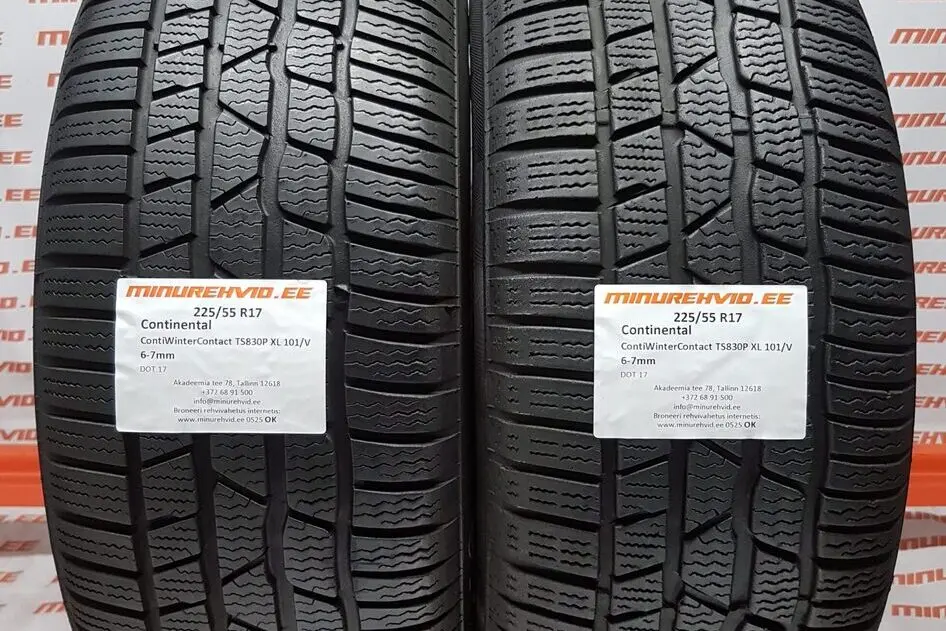 Подержанный нешипованная шина 225/55R17 Continental ContiWinterContact TS830P XL 101/V