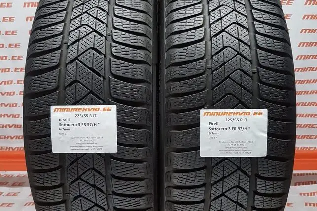 Подержанный нешипованная шина 225/55R17 Pirelli SottoZero 3 FR 97/H.*