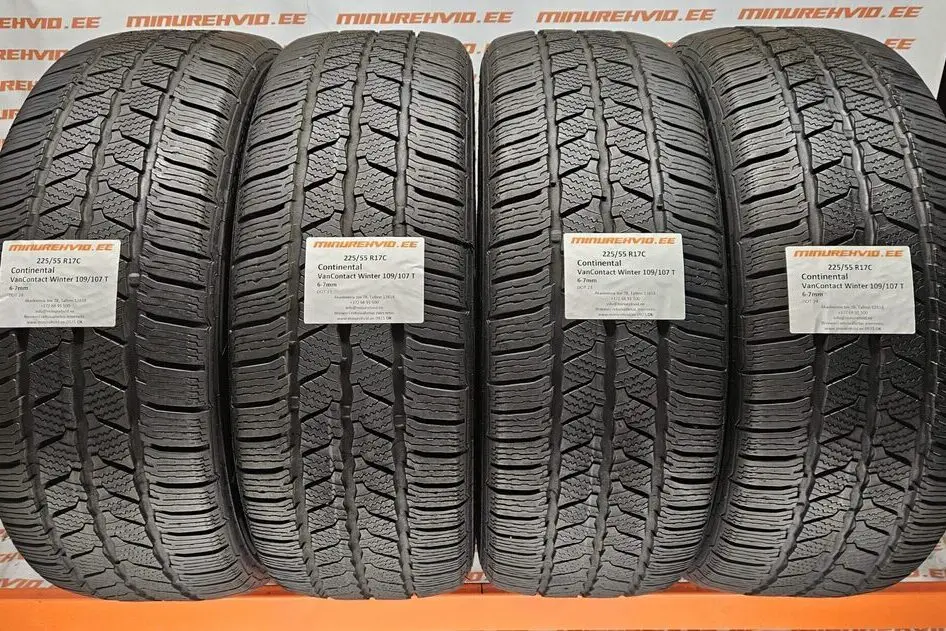 Подержанный нешипованная шина 225/55R17 Continental VanContact Winter 109/107 T
