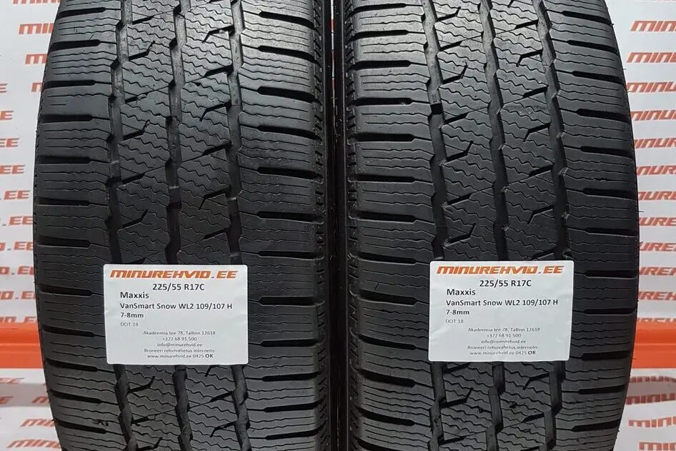 Подержанный нешипованная шина 225/55R17 Maxxis VanSmart Snow WL2 109/107 H