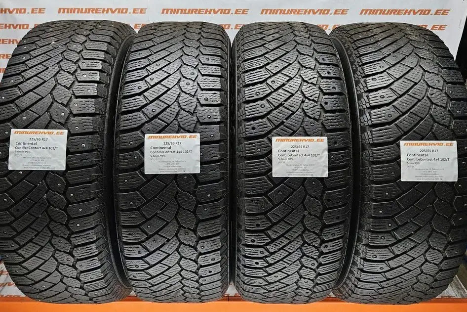 Подержанный шипованная шина 225/65R17 Continental ContiIceContact 4x4 102/T