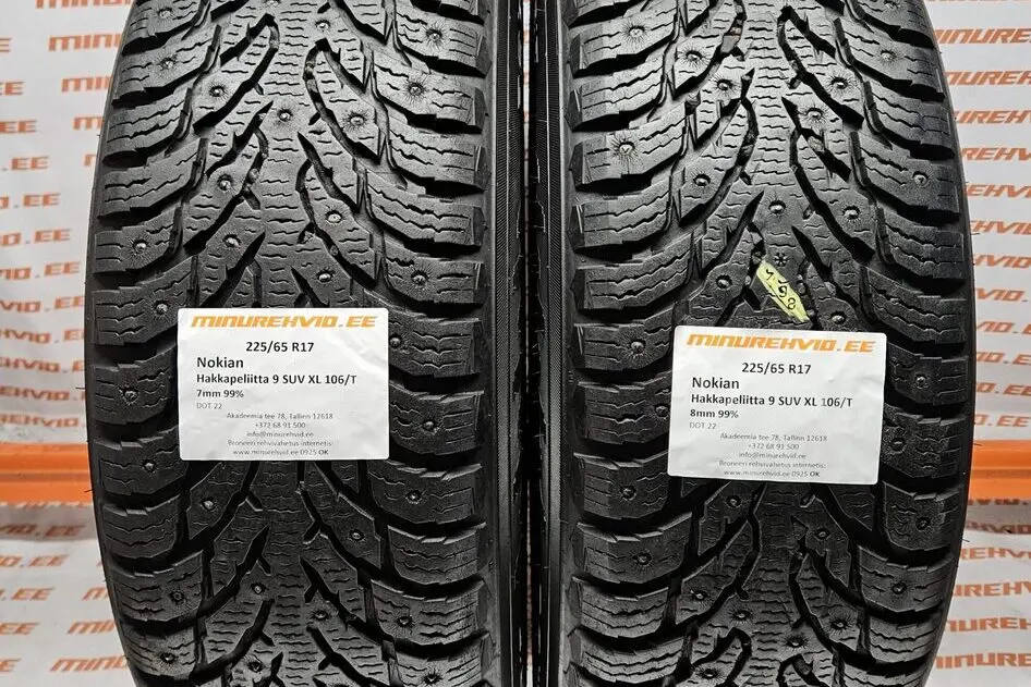 Подержанный шипованная шина 225/65R17 Nokian Hakkapeliitta 9 SUV XL 106/T