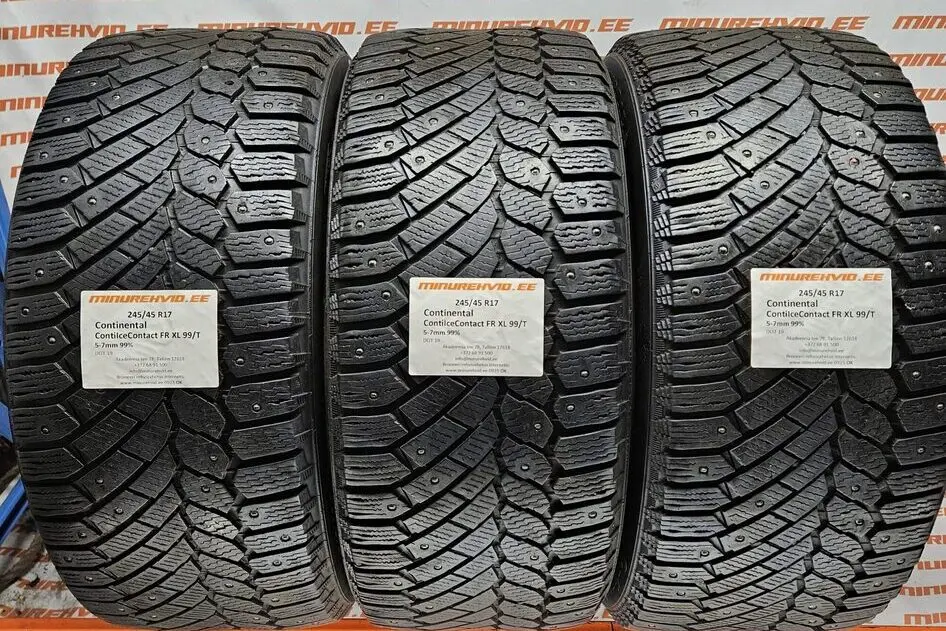 Подержанный шипованная шина 245/45R17 Continental ContiIceContact FR XL 99/T