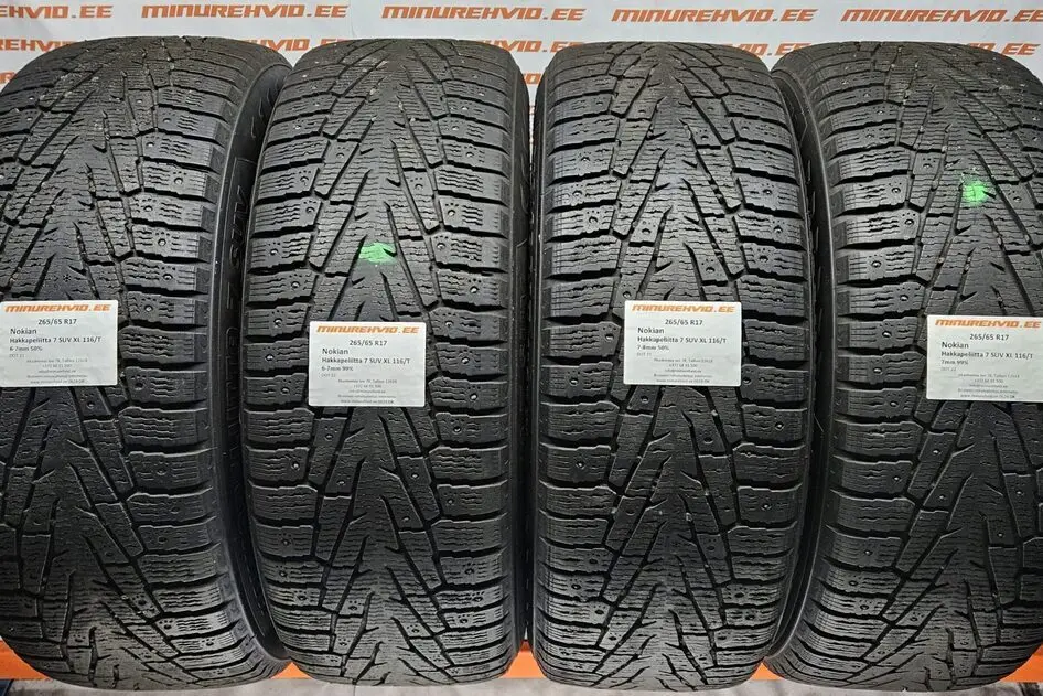 Подержанный шипованная шина 265/65R17 Nokian Hakkapeliitta 7 SUV XL 116/T