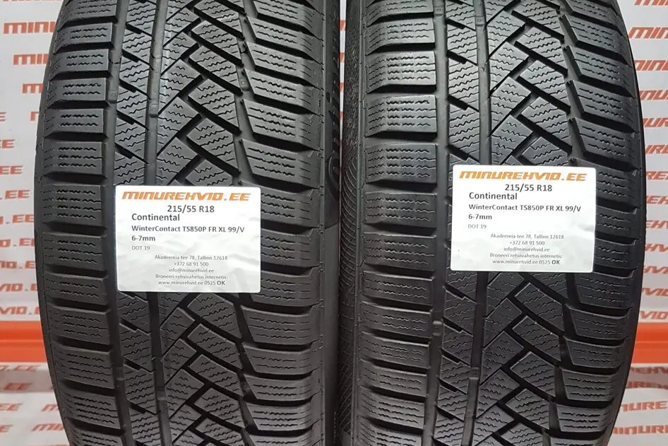 Подержанный нешипованная шина 215/55R18 Continental WinterContact TS850P FR XL 99/V