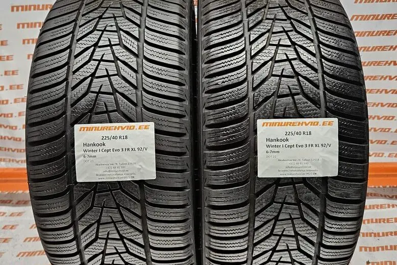 Подержанный нешипованная шина 225/40R18 Hankook Winter I Cept Evo 3 FR XL 92/V