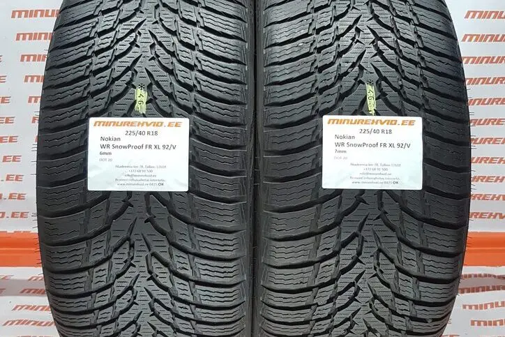 Подержанный нешипованная шина 225/40R18 Nokian WR SnowProof FR XL 92/V