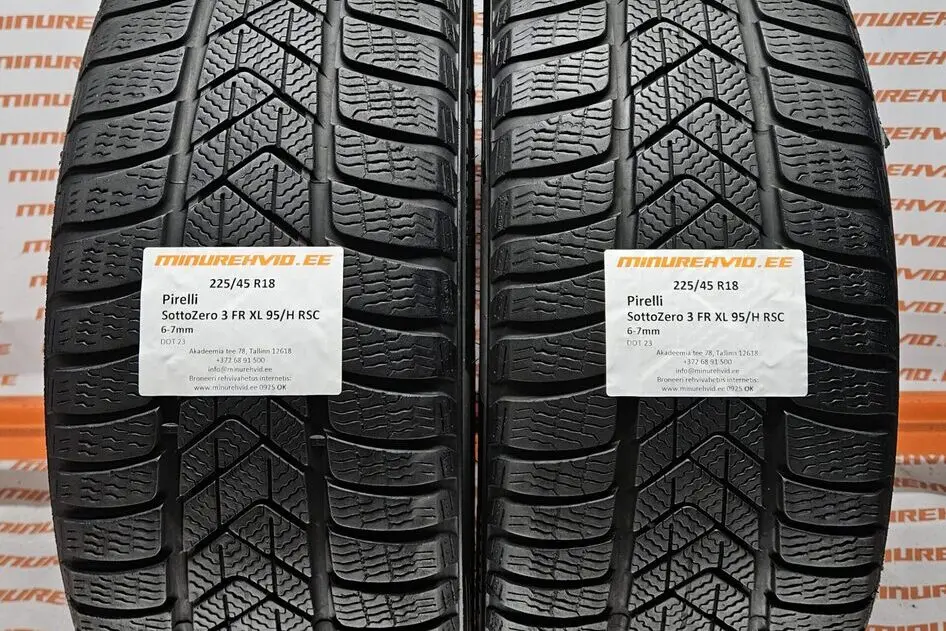 Подержанный нешипованная шина 225/45R18 Pirelli SottoZero 3 FR XL 95/H RSC