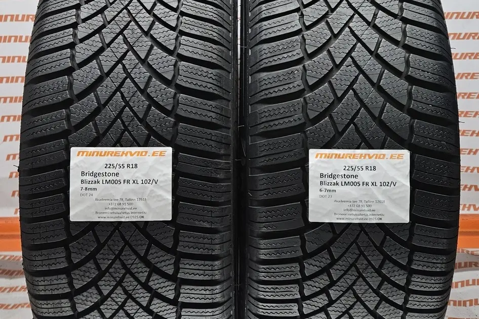 Подержанный нешипованная шина 225/55R18 Bridgestone Blizzak LM005 FR XL 102/V