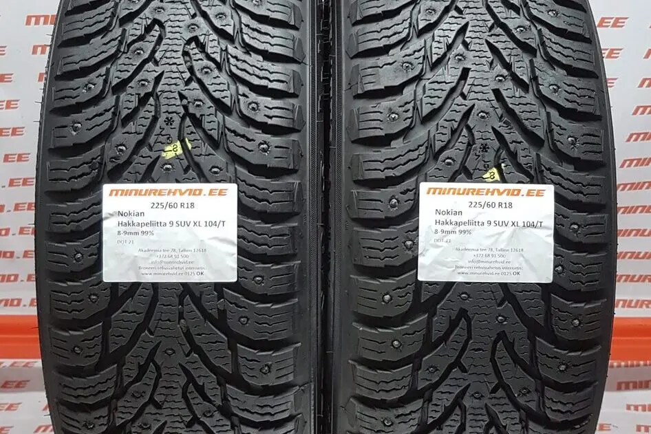 Подержанный шипованная шина 225/60R18 Nokian Hakkapeliitta 9 SUV XL 104/T