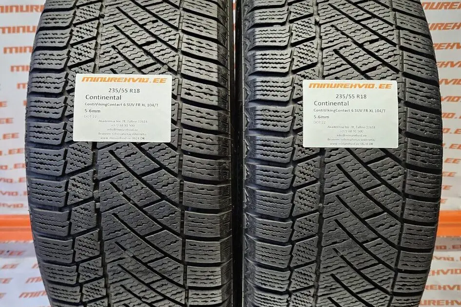 Подержанный нешипованная шина 235/55R18 Continental ContiVikingContact 6 SUV FR XL 104/T