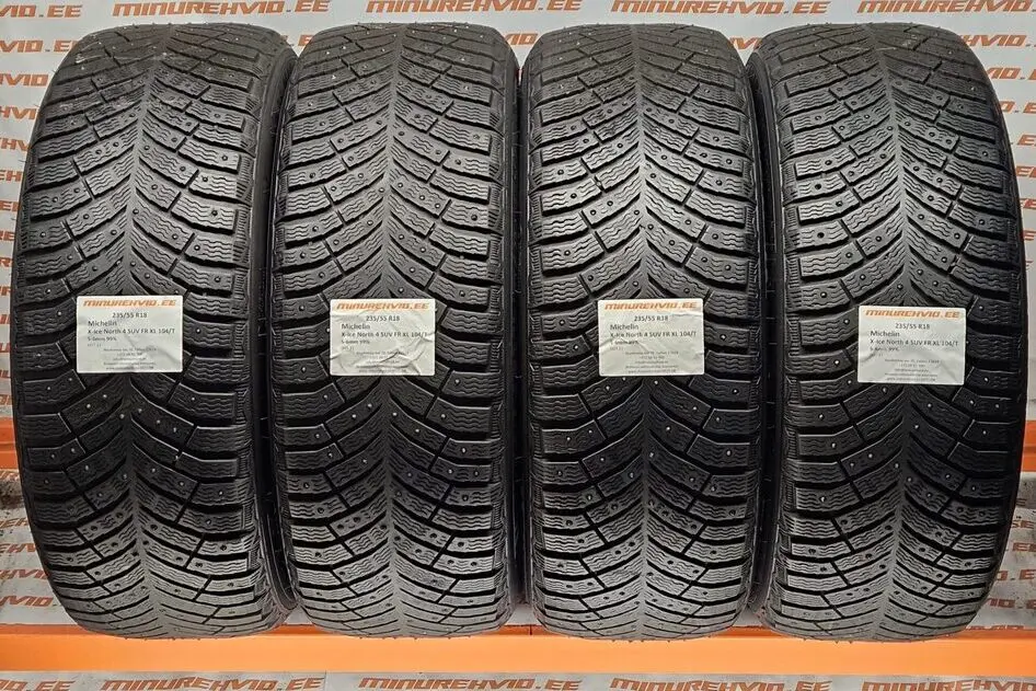Подержанный шипованная шина 235/55R18 Michelin X-Ice North 4 SUV FR XL 104/T