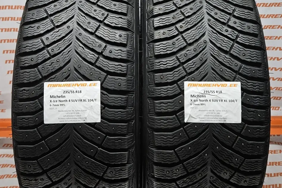 Подержанный шипованная шина 235/55R18 Michelin X-Ice North 4 SUV FR XL 104/T
