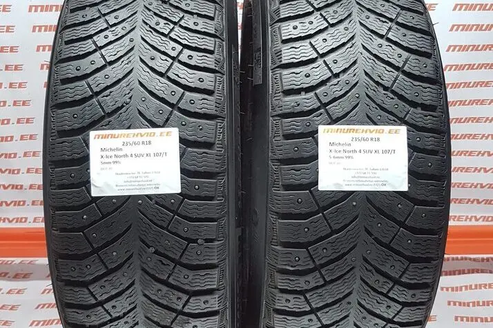 Подержанный шипованная шина 235/60R18 Michelin X-Ice North 4 SUV XL 107/T