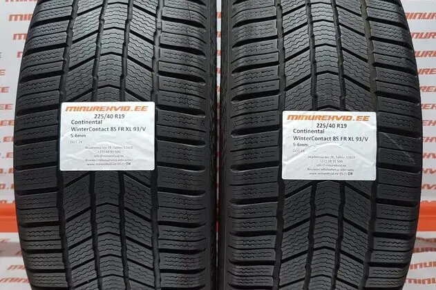 Подержанный нешипованная шина 225/40R19 Continental WinterContact 8S FR XL 93/V