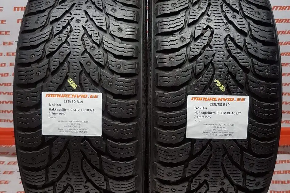 Подержанный шипованная шина 235/50R19 Nokian Hakkapeliitta 9 SUV XL 103/T