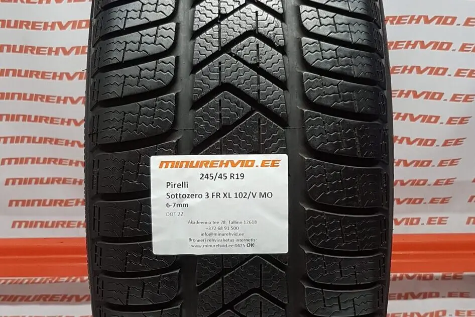 Kasutatud lamellrehv 245/45R19 Pirelli SottoZero 3 FR XL 102/V MO
