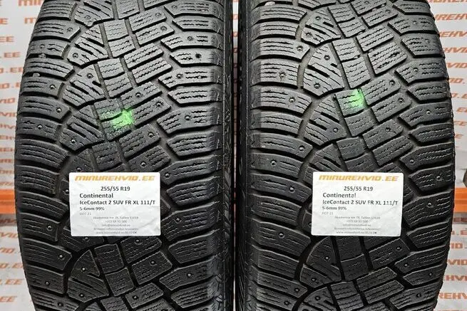 Подержанный шипованная шина 255/55R19 Continental IceContact 2 SUV FR XL 111/T SUV