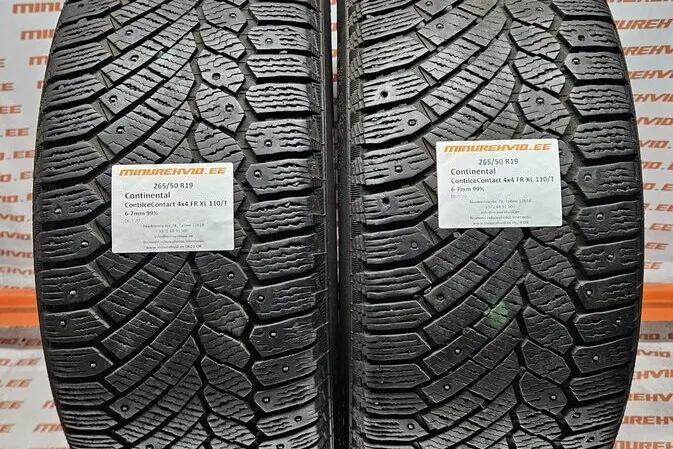 Подержанный шипованная шина 265/50R19 Continental ContiIceContact 4x4 FR XL 110/T