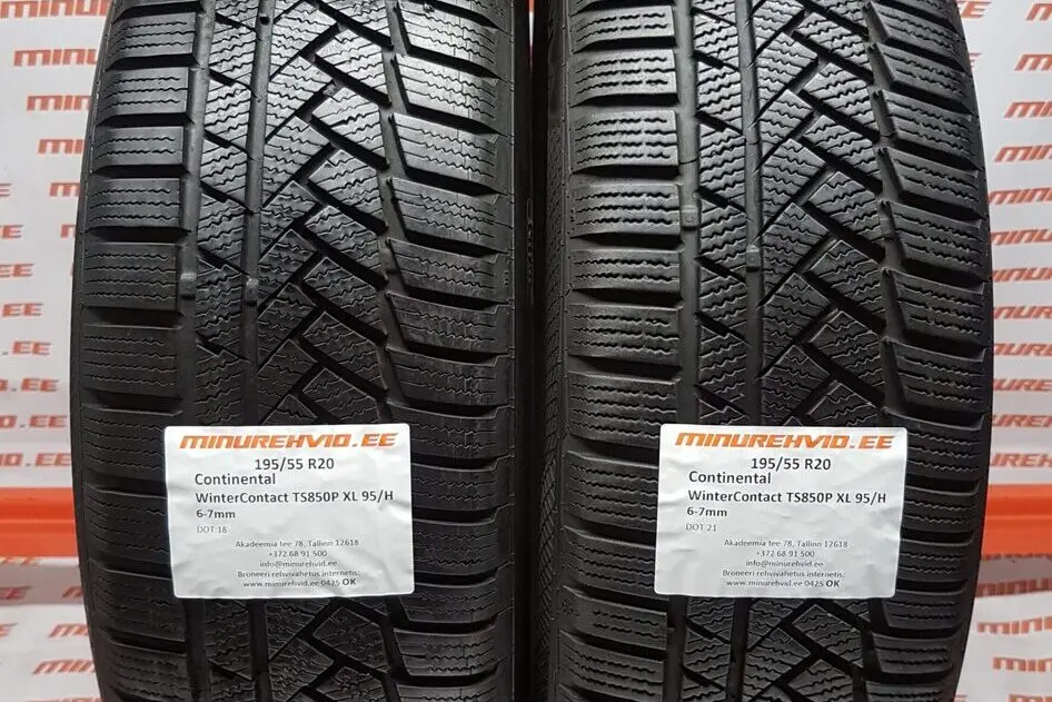 Подержанный нешипованная шина 195/55R20 Continental WinterContact TS850P XL 95/H