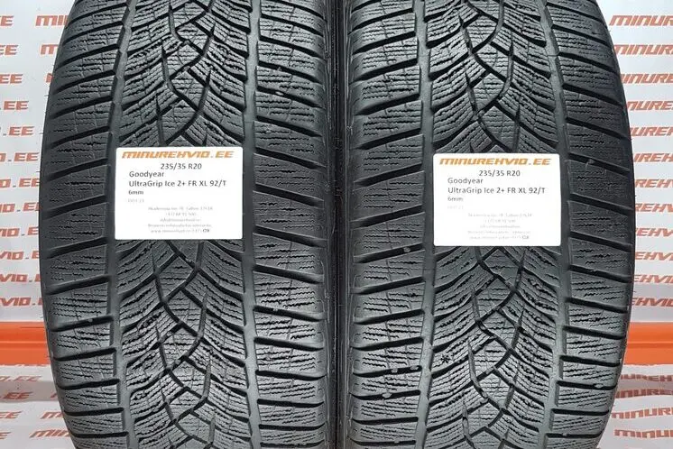 Подержанный нешипованная шина 235/35R20 GoodYear UltraGrip Ice 2+ FR XL 92/T