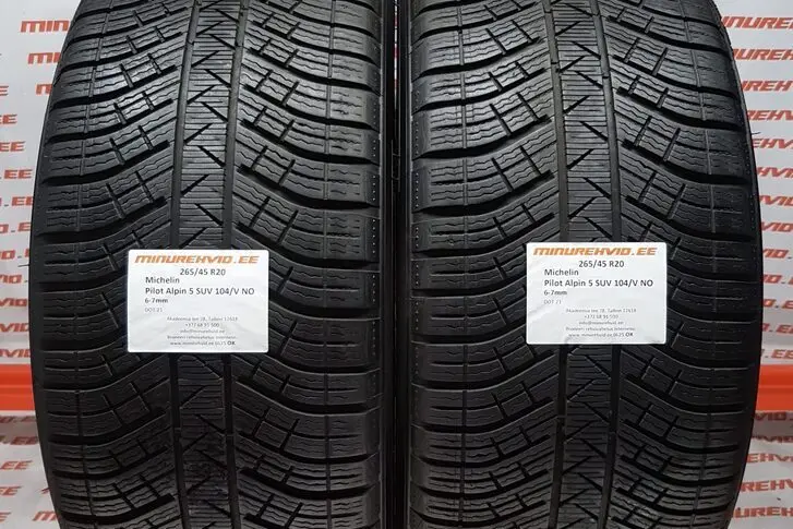 Подержанный нешипованная шина 265/45R20 Michelin Pilot Alpin 5 SUV 104/V NO