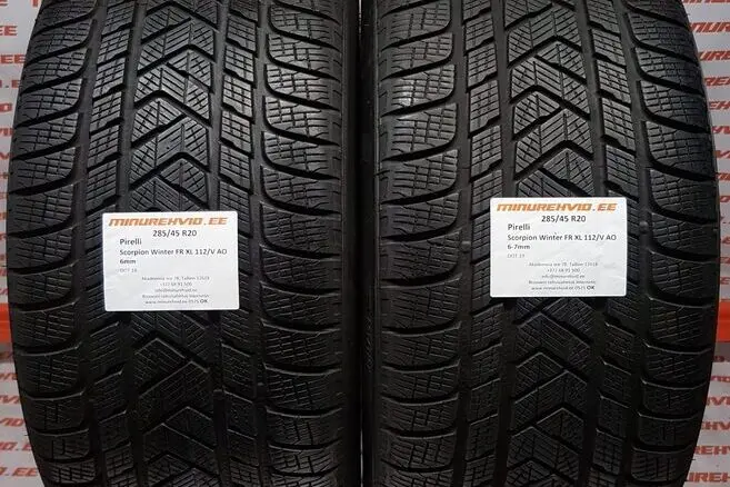 Подержанный нешипованная шина 285/45R20 Pirelli Scorpion Winter FR XL 112/V AO