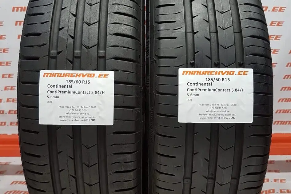 Подержанный летняя шина 185/60R15 Continental ContiPremiumContact 5 84/H