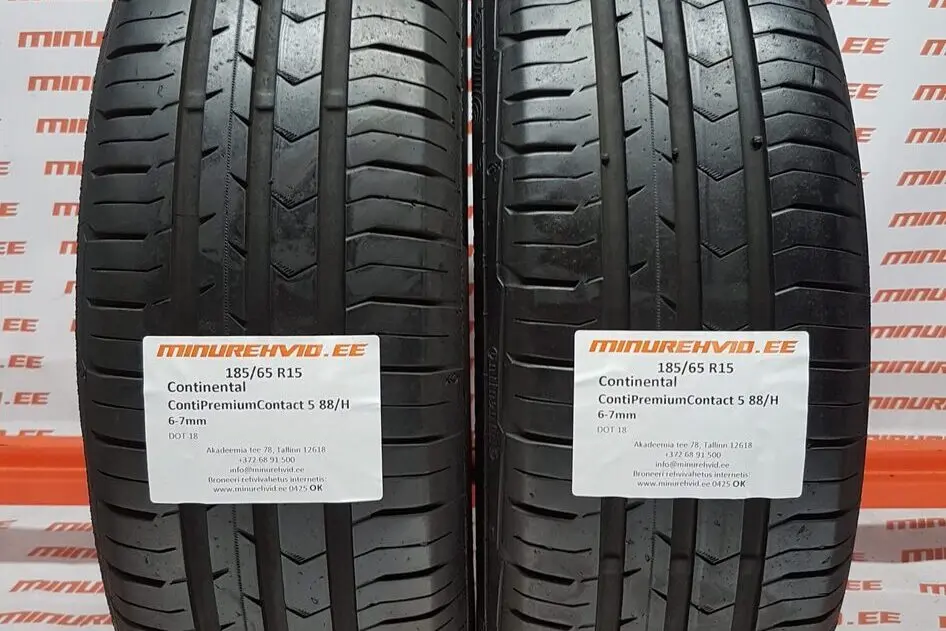 Подержанный летняя шина 185/65R15 Continental ContiPremiumContact 5 88/H