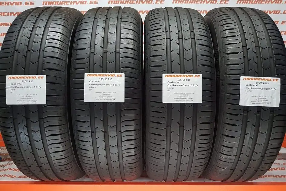 Подержанный летняя шина 195/65R15 ContiPremiumContact 5 91/V