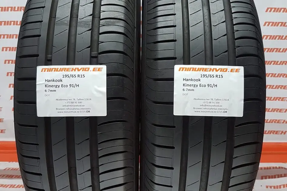 Подержанный летняя шина 195/65R15 Hankook Kinergy Eco 91/H