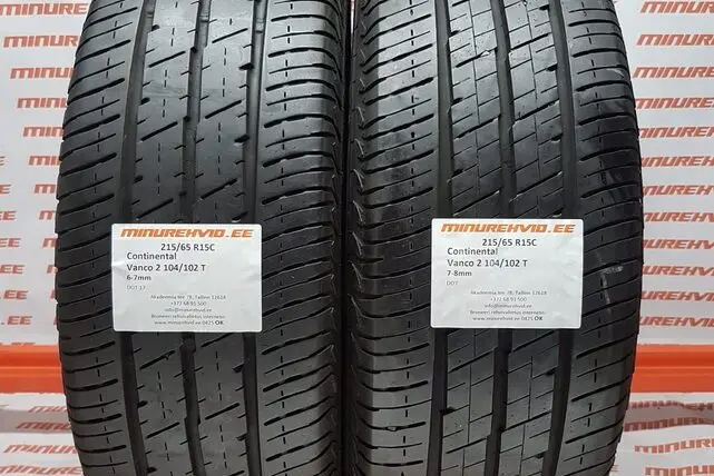 Подержанный летняя шина 215/65R15 Continental Vanco 2 104/102 T