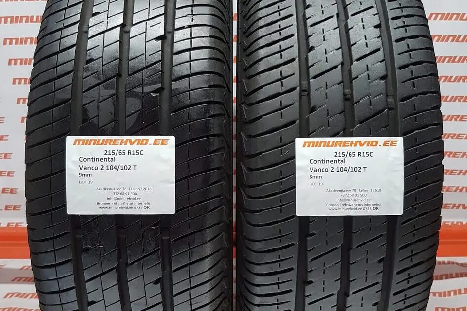 Подержанный летняя шина 215/65R15 Continental Vanco 2 104/102 T