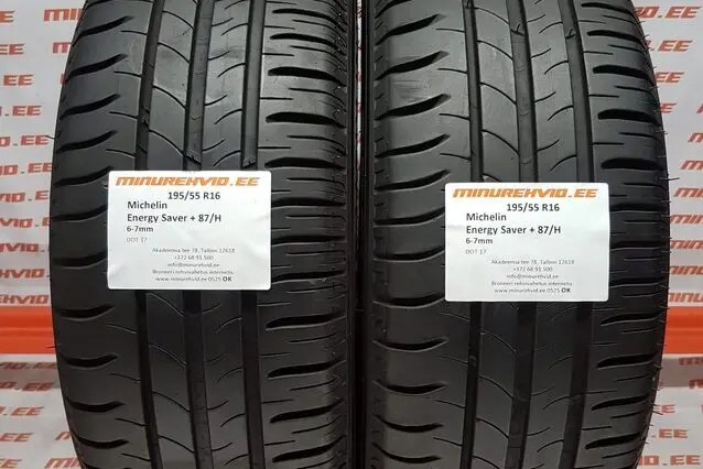 Подержанный летняя шина 195/55R16 Michelin Energy Saver + 87/H