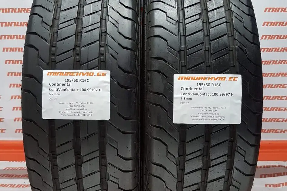 Подержанный летняя шина 195/60R16 Continental ContiVanContact 100 99/97 H