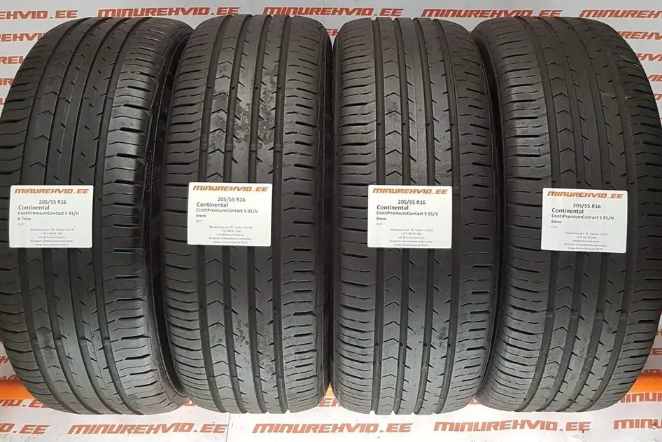 Подержанный летняя шина 205/55R16 Continental ContiPremiumContact 5 91/W
