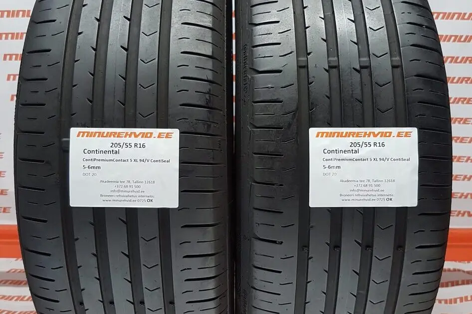 Подержанный летняя шина 205/55R16 Continental ContiPremiumContact 5 XL 94/V ContiSeal