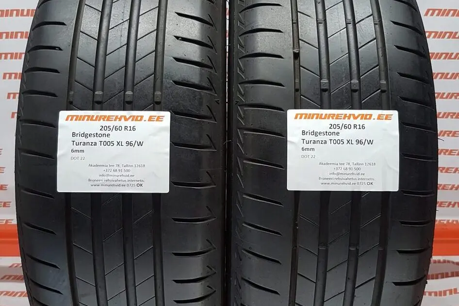 Подержанный летняя шина 205/60R16 Bridgestone Turanza T005 XL 96/W