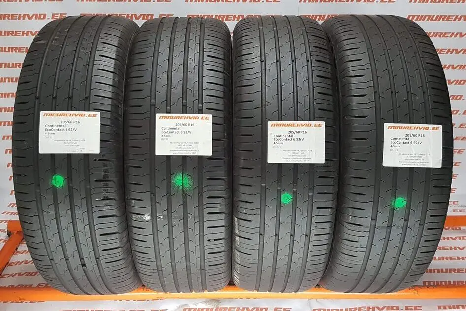 Подержанный летняя шина 205/60R16 Continental EcoContact 6 XL 96/V