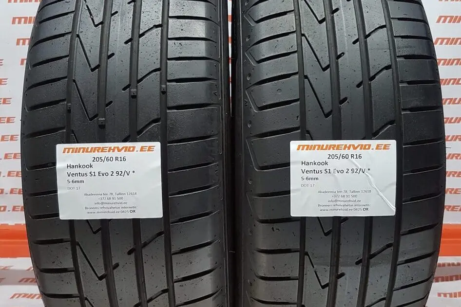 Подержанный летняя шина 205/60R16 Hankook Ventus S1 Evo 2 92/V *