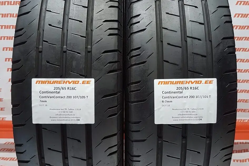 Подержанный летняя шина 205/65R16 Continental ContiVanContact 200 107/105 T.