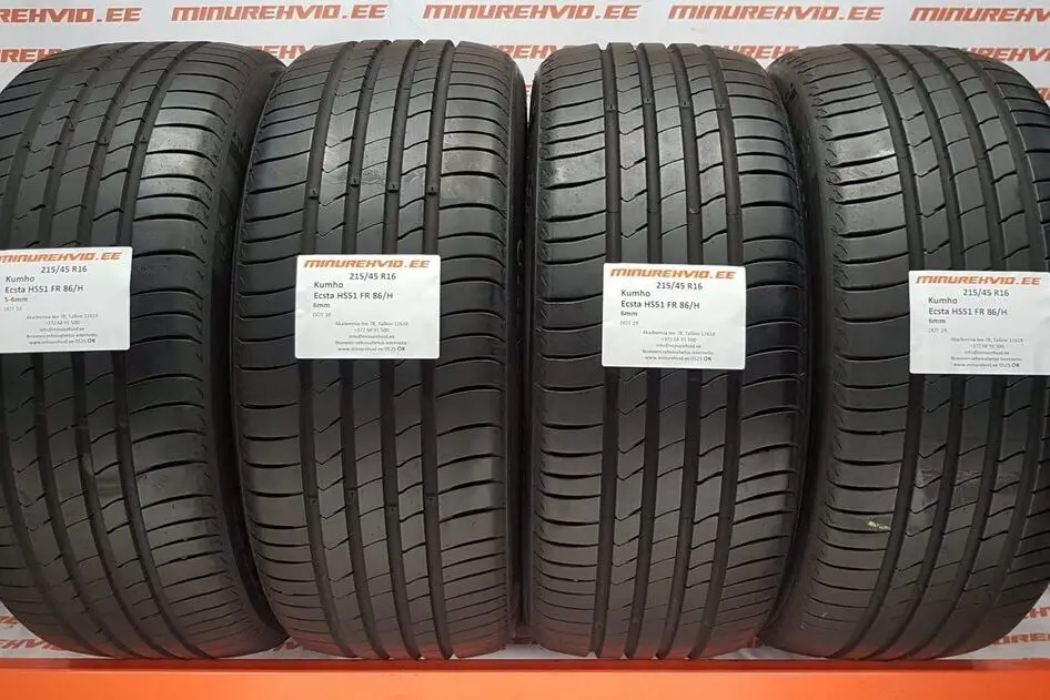 Подержанный летняя шина 215/45R16 Kumho Ecsta HS51 FR 86/H