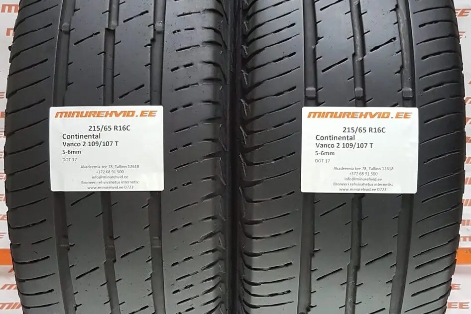 Подержанный летняя шина 215/65R16 Continental Vanco 2 109/107 T