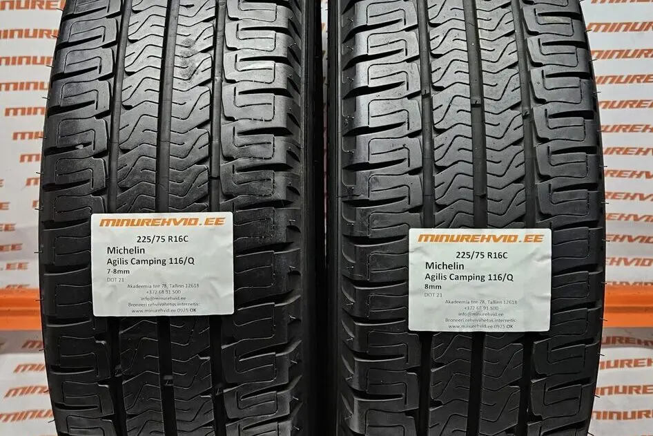 Подержанный летняя шина 225/75R16 Michelin Agilis Camping 116/Q.