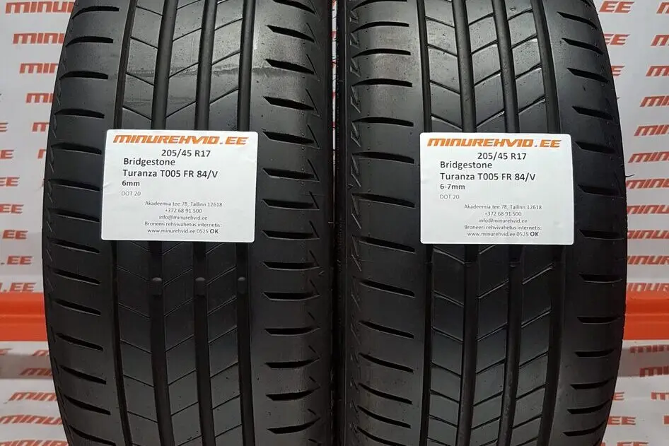 Подержанный летняя шина 205/45R17 Bridgestone Turanza T005 FR 84/V