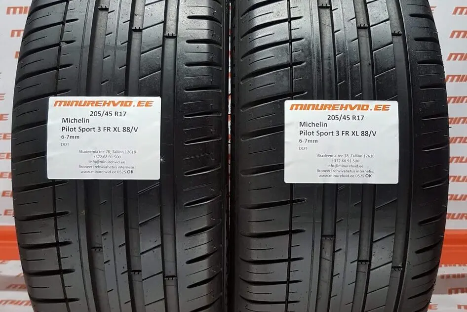 Подержанный летняя шина 205/45R17 Michelin Pilot Sport 3 FR XL 88/V