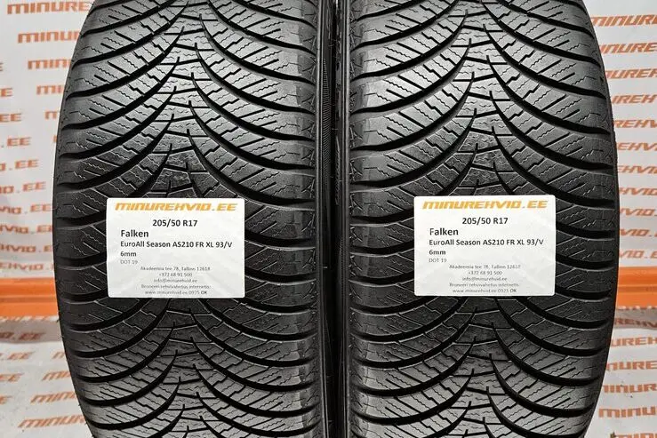 Used studless winter tire 205/50R17 Falken EuroAll Season AS210 FR XL 93/V