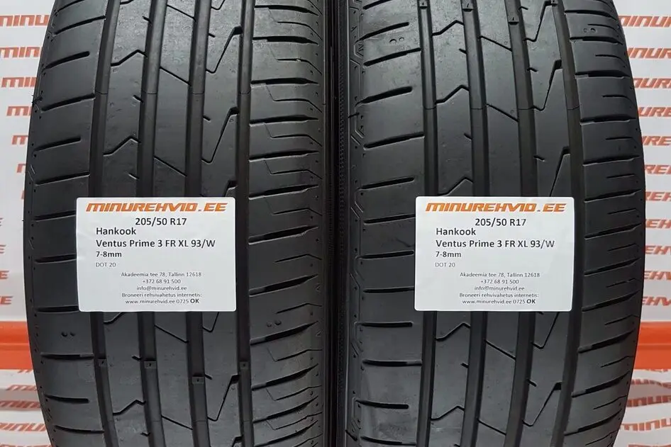 Подержанный летняя шина 205/50R17 Hankook Ventus Prime 3 FR XL 93/W